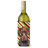 German Shorthaired Pointer  Holiday Christmas Wine Bottle Beverage Insulator Beverage Insulator Hugger