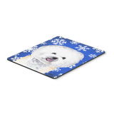 Caroline'S Treasures Mouse/Hot Pad/Trivet, Bichon Frise Winter Snowflakes Holiday (Sc9362Mp)