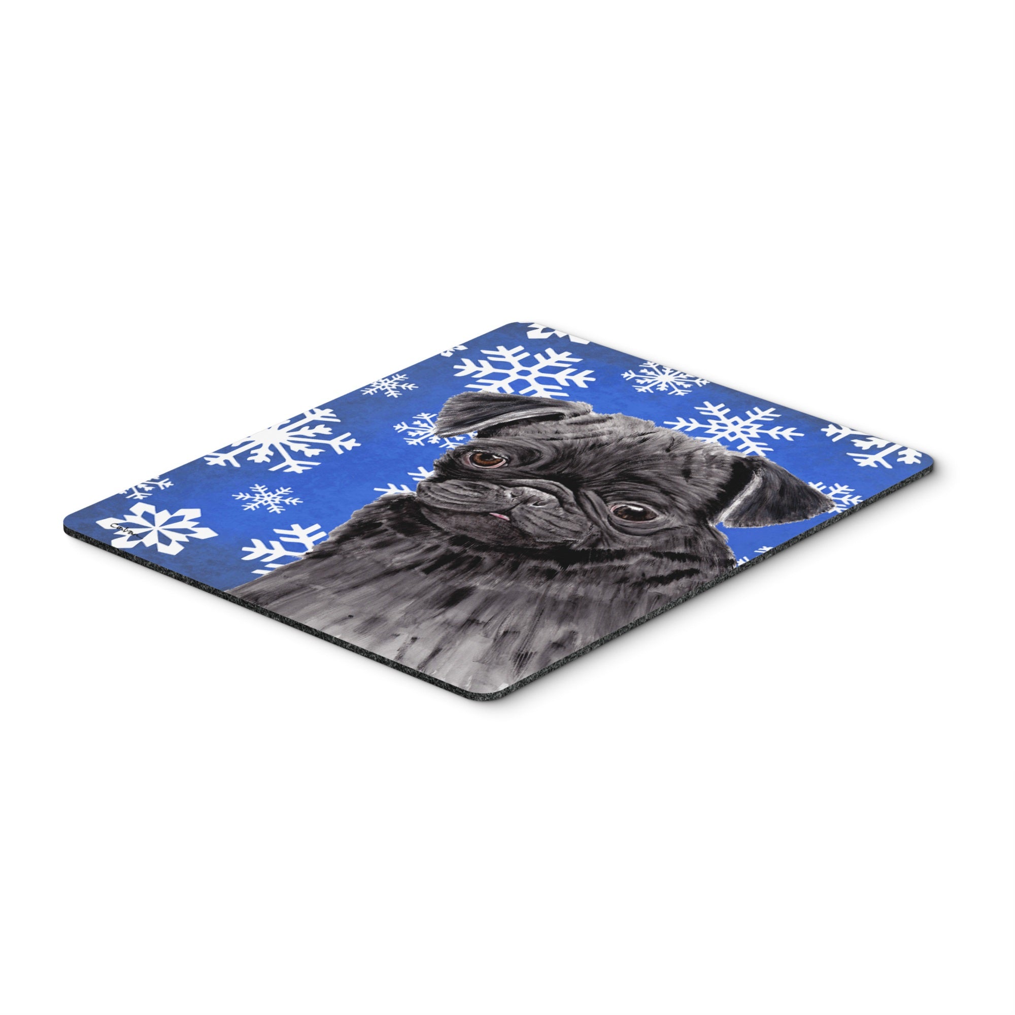 Caroline'S Treasures Mouse/Hot Pad/Trivet, Pug Winter Snowflakes Holiday (Sc9366Mp)