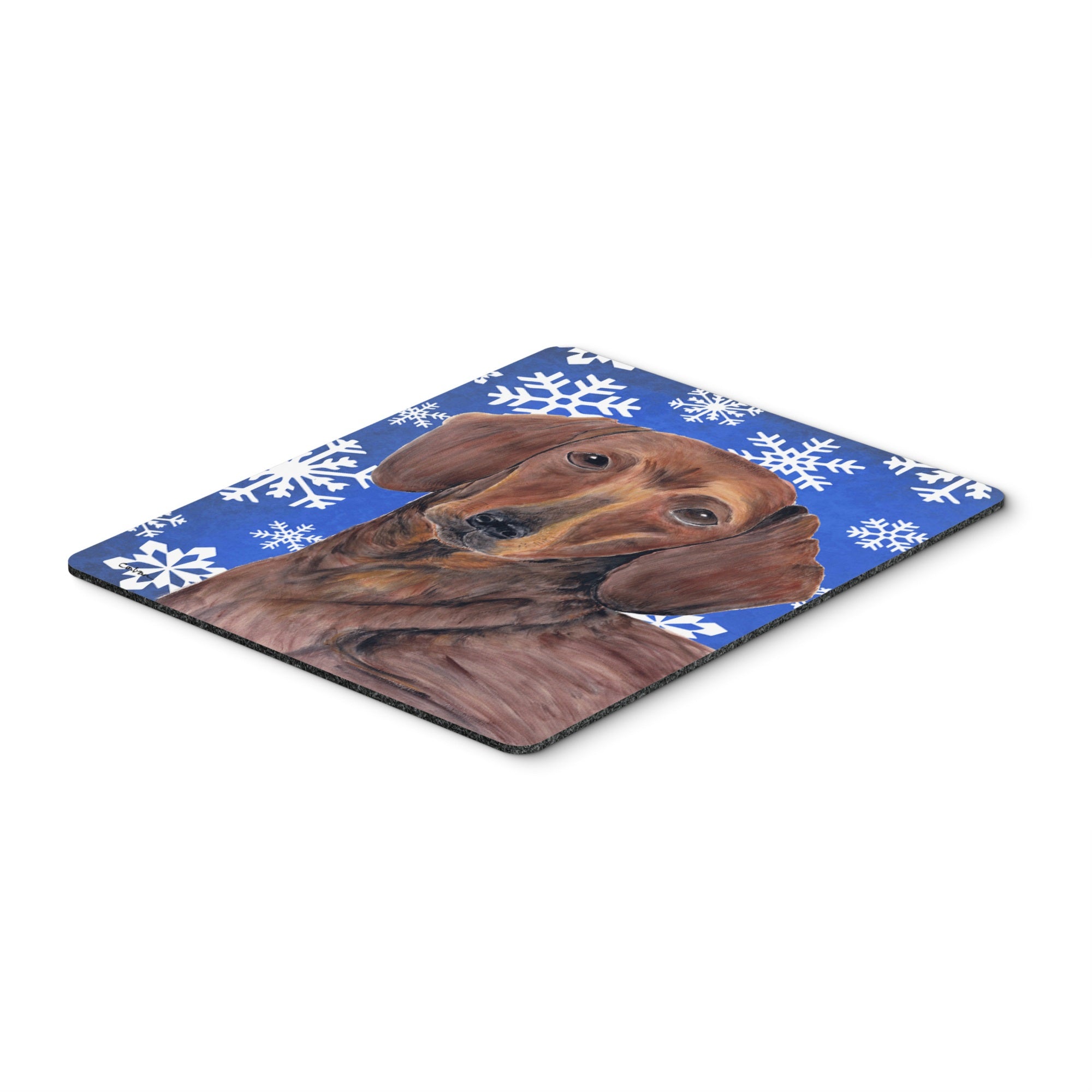 Caroline'S Treasures Mouse/Hot Pad/Trivet, Dachshund Winter Snowflakes Holiday (Sc9368Mp)