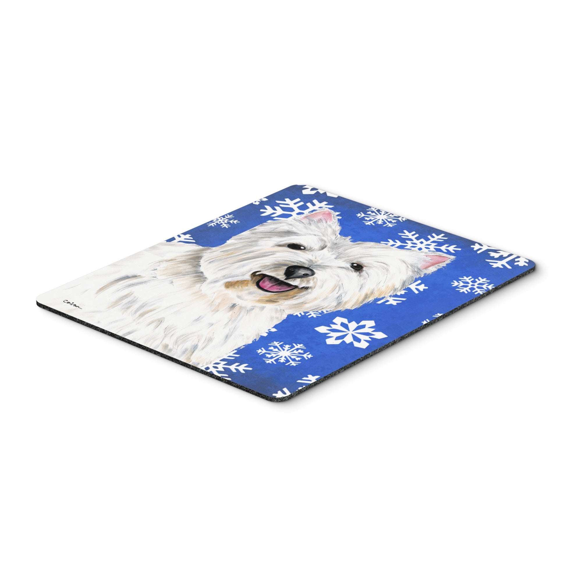Caroline'S Treasures Mouse/Hot Pad/Trivet, Westie Winter Snowflakes Holiday (Sc9370Mp)