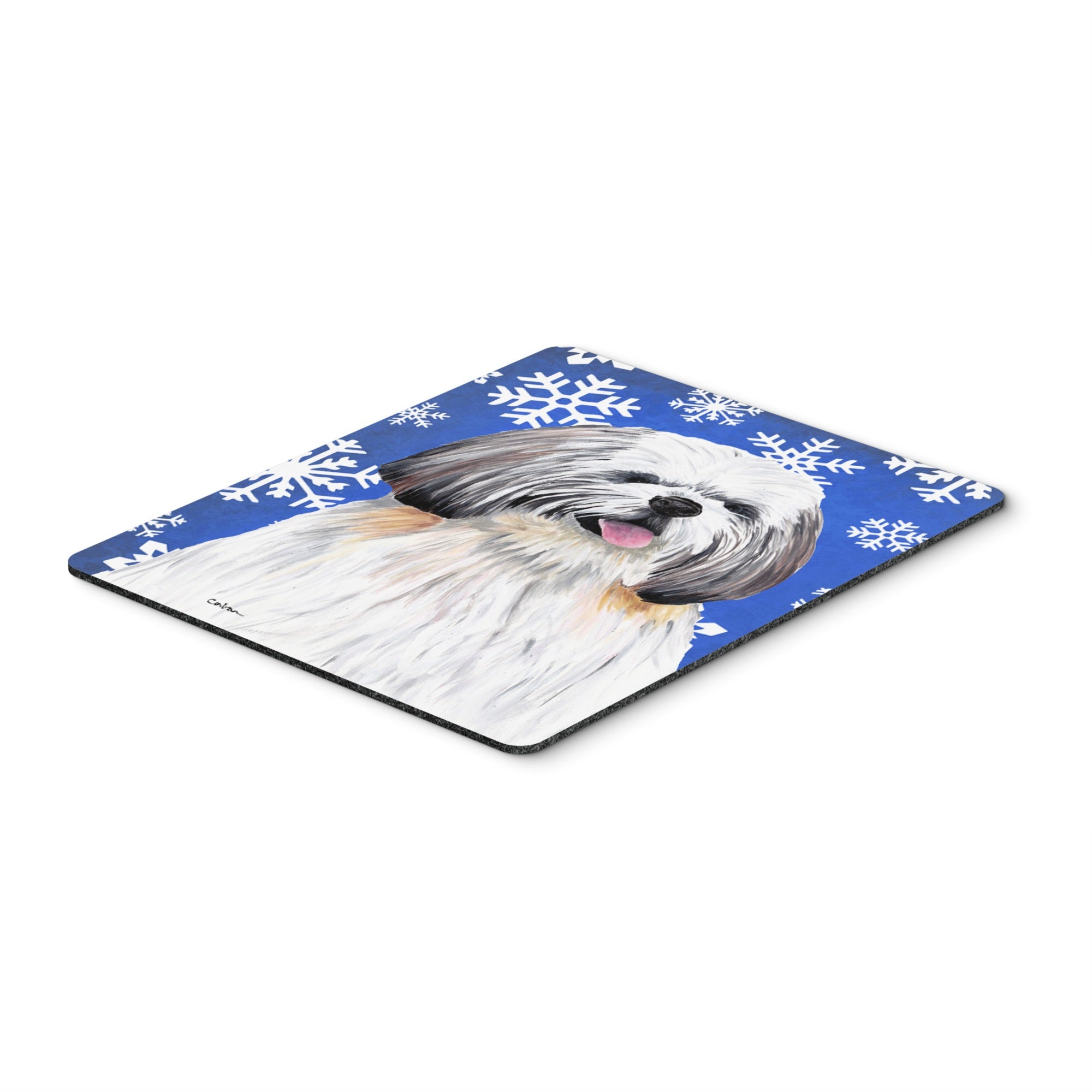 Caroline'S Treasures Mouse/Hot Pad/Trivet, Shih Tzu Winter Snowflakes Holiday (Sc9383Mp)