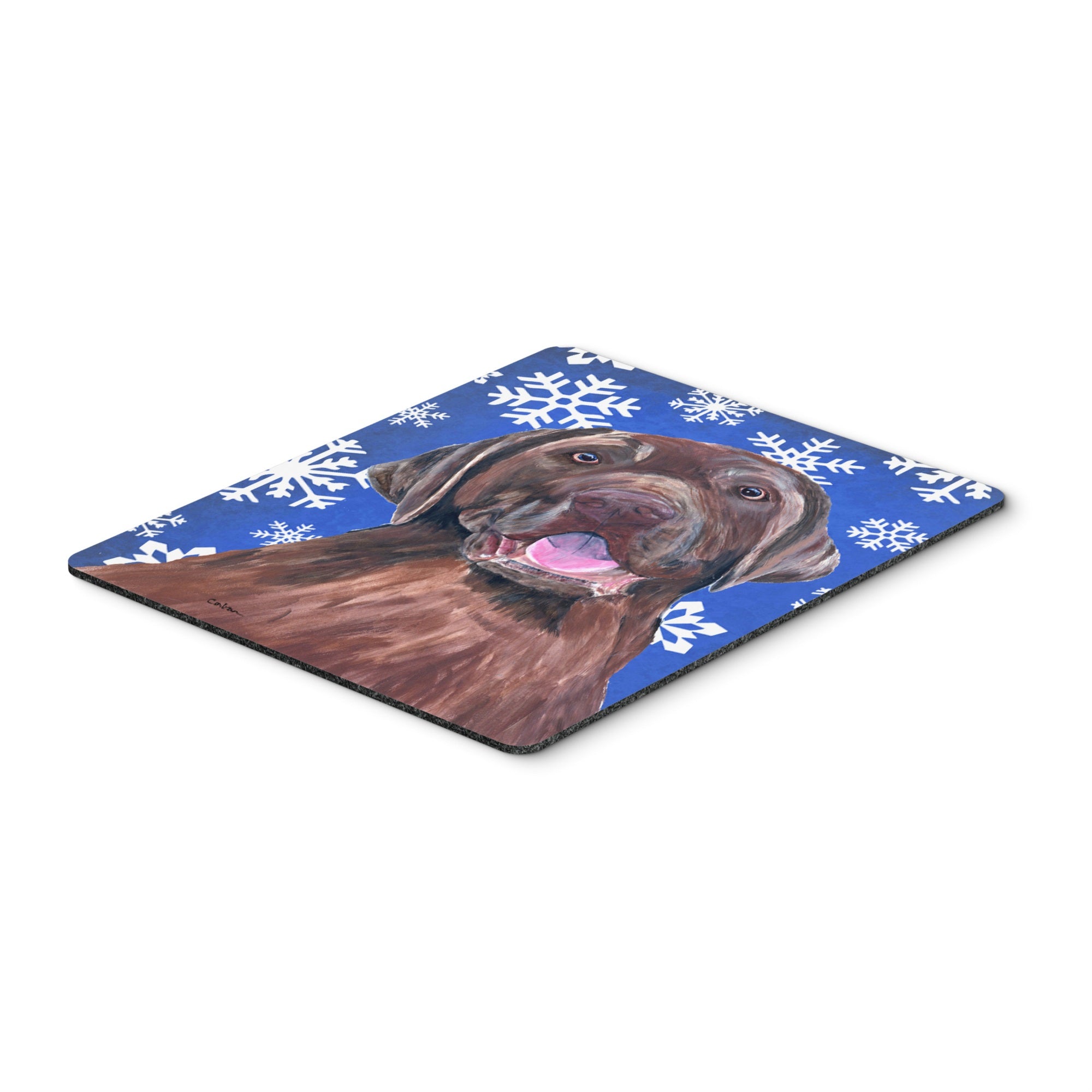 Caroline'S Treasures Mouse/Hot Pad/Trivet, Labrador Winter Snowflakes Holiday (Sc9384Mp)