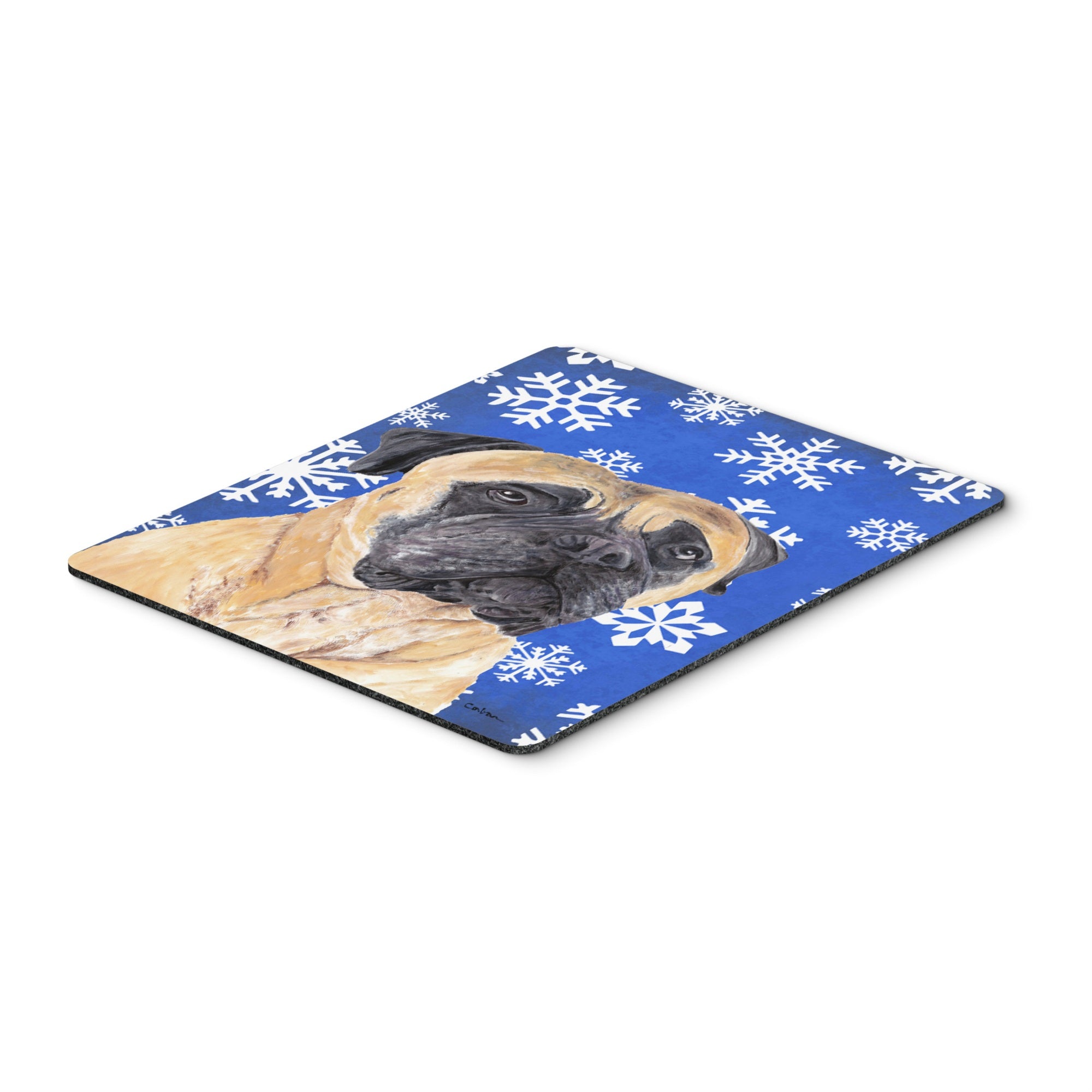 Caroline'S Treasures Mouse/Hot Pad/Trivet, Mastiff Winter Snowflakes Holiday (Sc9385Mp)