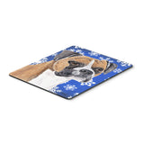 Caroline'S Treasures Mouse/Hot Pad/Trivet, Boxer Winter Snowflakes Holiday (Sc9390Mp)