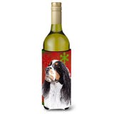 Springer Spaniel Snowflakes Holiday Christmas Wine Bottle Beverage Insulator Beverage Insulator Hugger