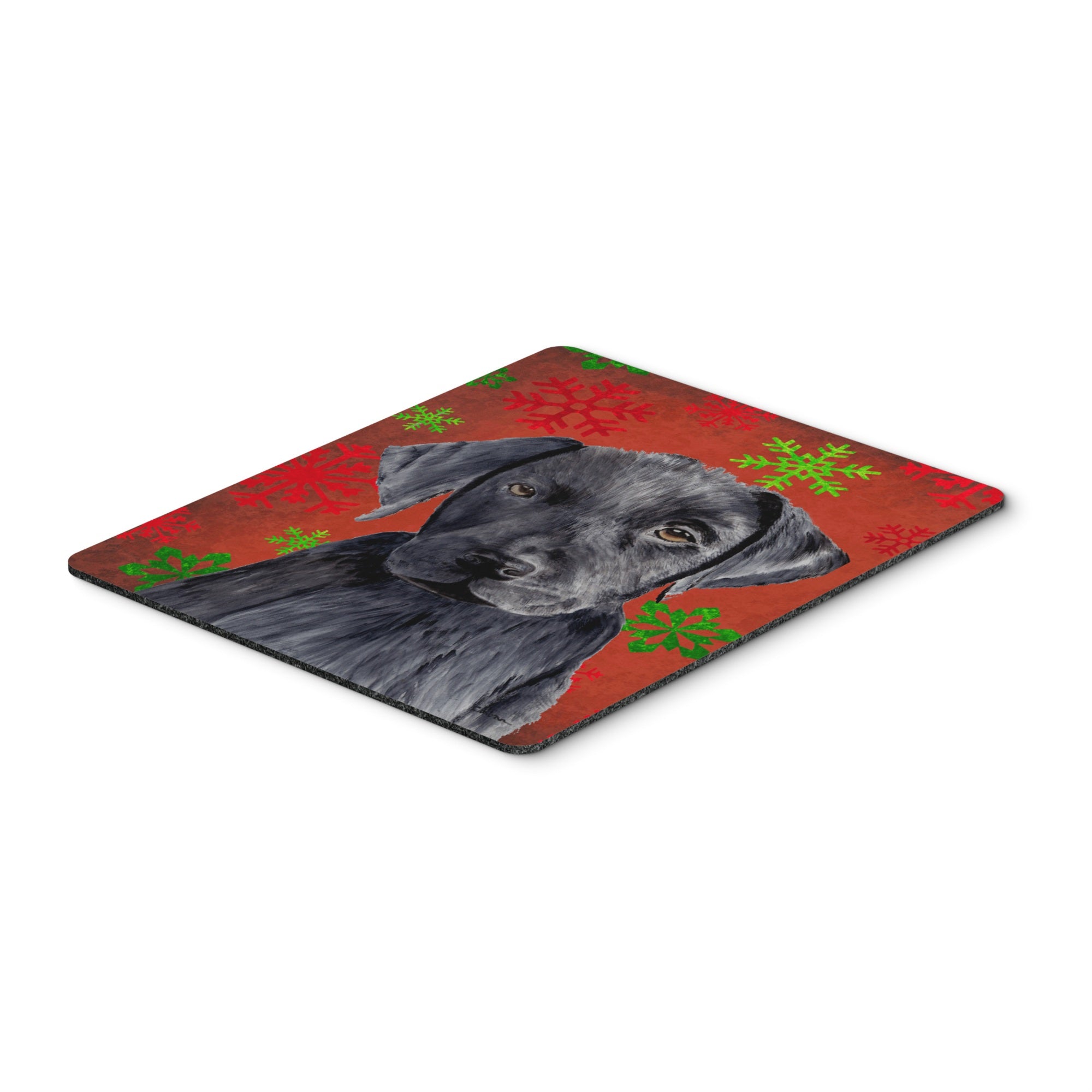 Caroline'S Treasures Mouse/Hot Pad/Trivet, Labrador Red & Green Snowflakes Holiday Christmas (Sc9404Mp)