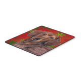 Caroline'S Treasures Mouse/Hot Pad/Trivet, Dachshund Red & Green Snowflakes Christmas (Sc9408Mp)