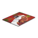 Caroline'S Treasures Mouse/Hot Pad/Trivet, Beagle Red & Green Snowflakes Holiday Christmas (Sc9409Mp)