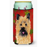 Cairn Terrier Snowflakes Holiday Christmas Tall Boy Beverage Insulator Beverage Insulator Hugger