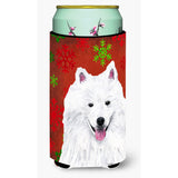 American Eskimo Snowflakes Holiday Christmas Tall Boy Beverage Insulator Beverage Insulator Hugger