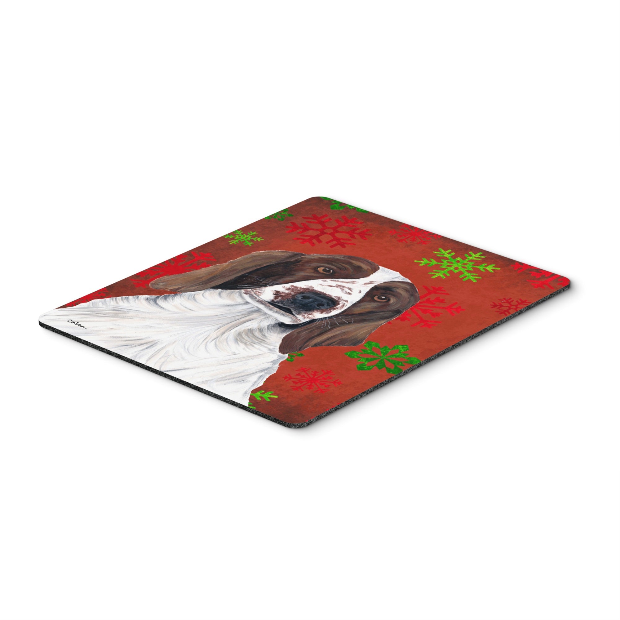 Caroline'S Treasures Mouse/Hot Pad/Trivet, Welsh Springer Spaniel Snowflakes Christmas (Sc9420Mp)
