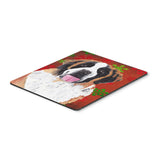 Caroline'S Treasures Mouse/Hot Pad/Trivet, Saint Bernard Red & Green Snowflakes Christmas (Sc9422Mp)