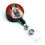 Caroline'S Treasures Belgian Tervuren Red & Green Snowflake Christmas Badge Reel, Multicolor (Sc9432Br)