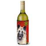 Belgian Tervuren Snowflakes Holiday Christmas Wine Bottle Beverage Insulator Beverage Insulator Hugger