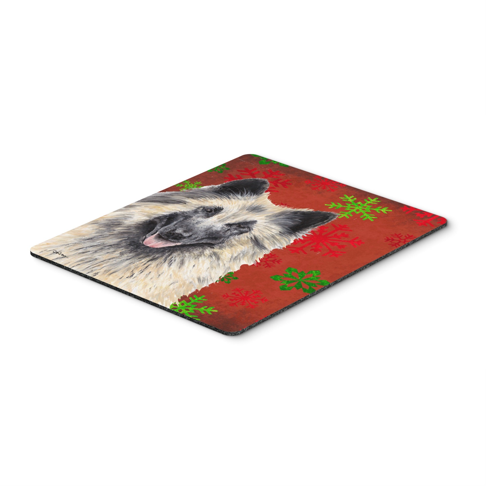 Caroline'S Treasures Mouse/Hot Pad/Trivet, Belgian Tervuren Red & Green Snowflakes Christmas (Sc9432Mp)