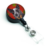 Caroline'S Treasures Australian Cattle Dog Red Green Snowflake Christmas Badge Reel, Multicolor (Sc9436Br)