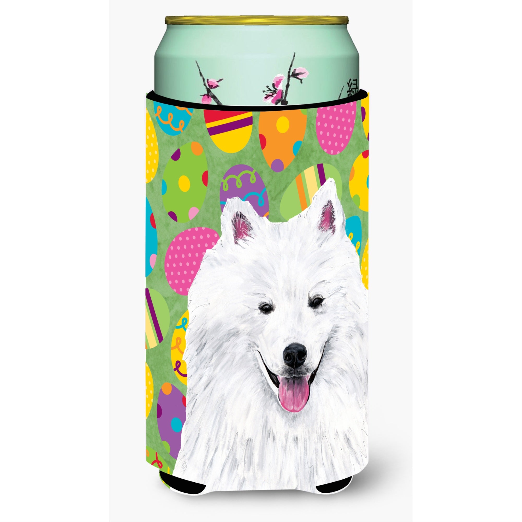 American Eskimo Easter Eggtravaganza Tall Boy Beverage Insulator Beverage Insulator Hugger