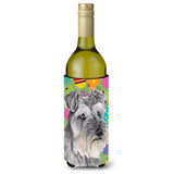 Caroline'S Treasures Sc9473Literk Schnauzer Easter Eggtravaganza Wine Bottle Koozie Hugger, 750 Ml, Multicolor