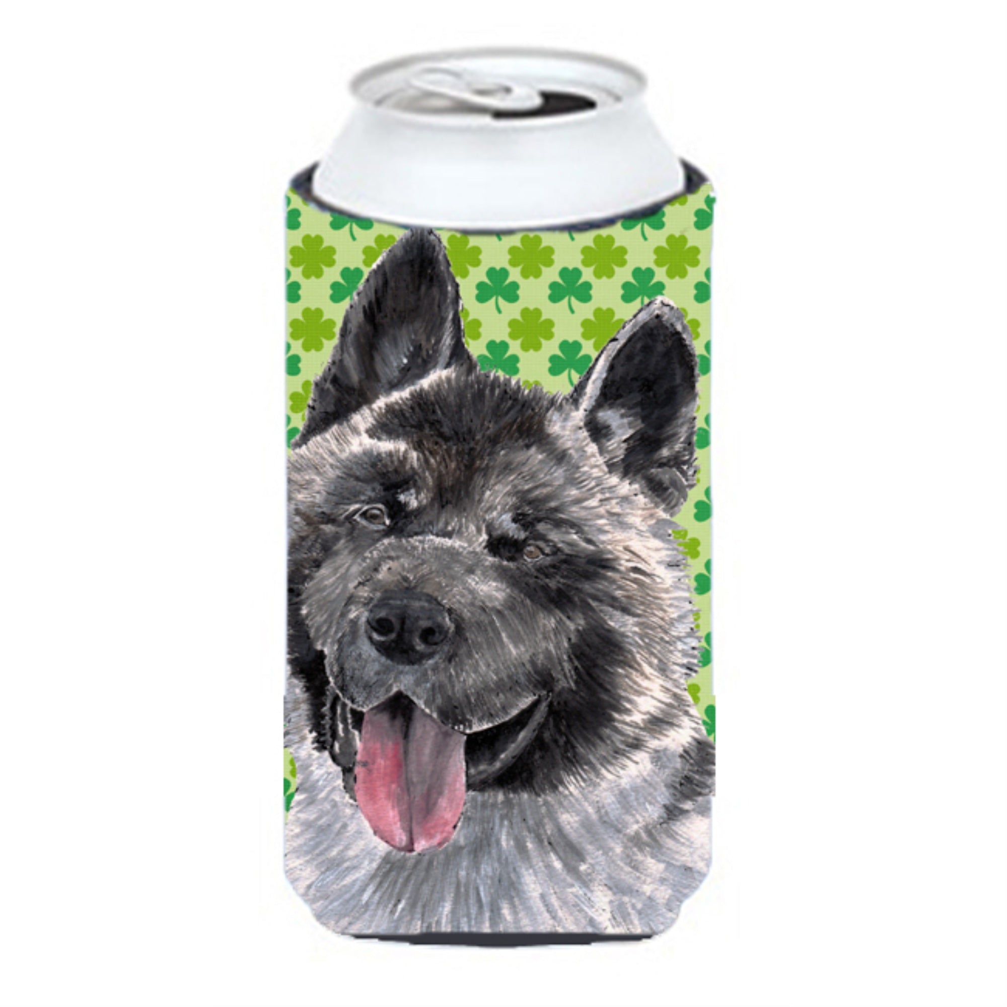 Akita St. Patrick'S Day Shamrock Tall Boy Beverage Insulator Hugger Sc9483Tbc