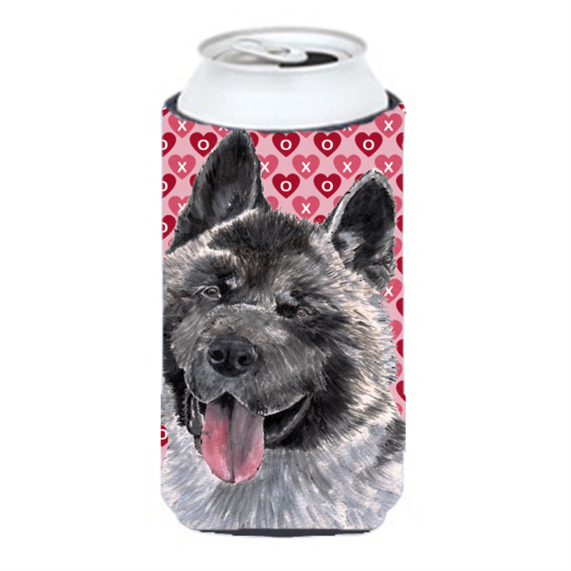 Akita Hearts Love And Valentine'S Day Tall Boy Beverage Insulator Hugger Sc9484Tbc