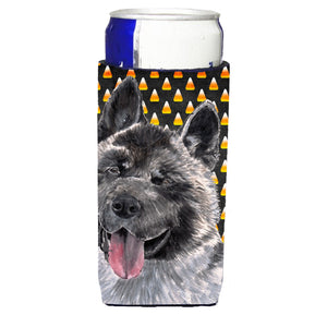 Akita Candy Corn Halloween Ultra Beverage Insulators For Slim Cans Sc9486Muk