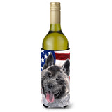 Akita Usa Patriotic American Flag Wine Bottle Beverage Insulator Hugger Sc9487Literk