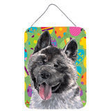 Caroline'S Treasures Akita Easter Eggtravaganza Wall Or Door Hanging Prints, 16 X 12