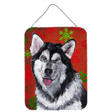 Caroline'S Treasures Alaskan Malamute Red Snowflakes Holiday Christmas Wall Or Door Hanging Prints, 16 X 12