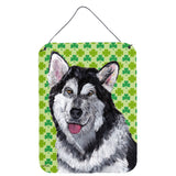 Caroline'S Treasures Alaskan Malamute St. Patrick'S Day Shamrock Wall Or Door Hanging Prints, 16 X 12