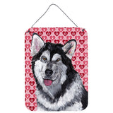 Caroline'S Treasures Alaskan Malamute Hearts Love And Valentine'S Day Wall Or Door Hanging Prints, 16 X 12