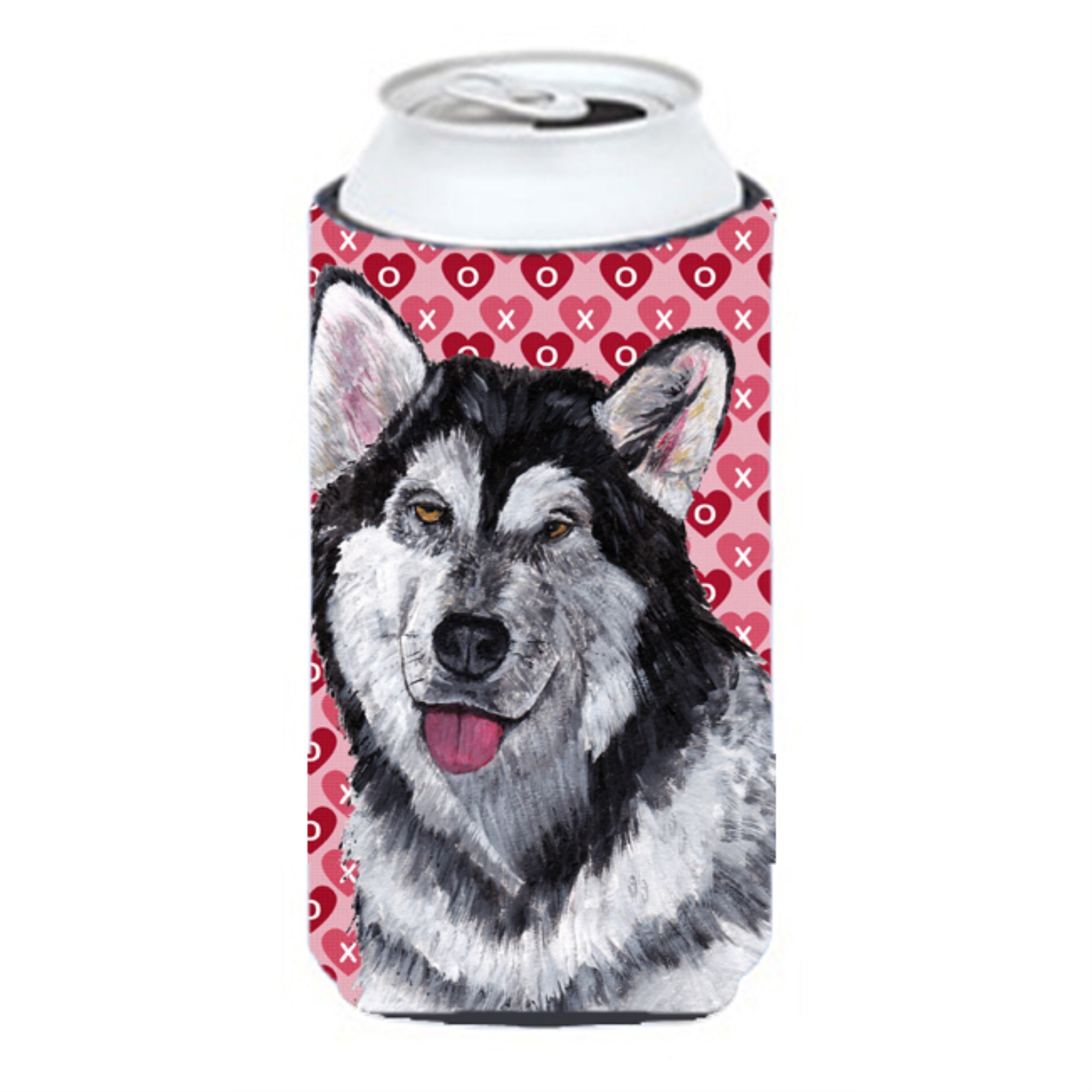 Alaskan Malamute Hearts Love And Valentine'S Day Tall Boy Beverage Insulator Hugger Sc9494Tbc