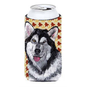 Alaskan Malamute Fall Leaves Tall Boy Beverage Insulator Hugger Sc9495Tbc