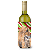 Afghan Hound Candy Cane Holiday Christmas Wine Bottle Beverage Insulator Hugger Sc9498Literk