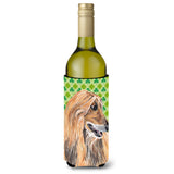 Afghan Hound St. Patrick'S Day Shamrock Wine Bottle Beverage Insulator Hugger Sc9502Literk
