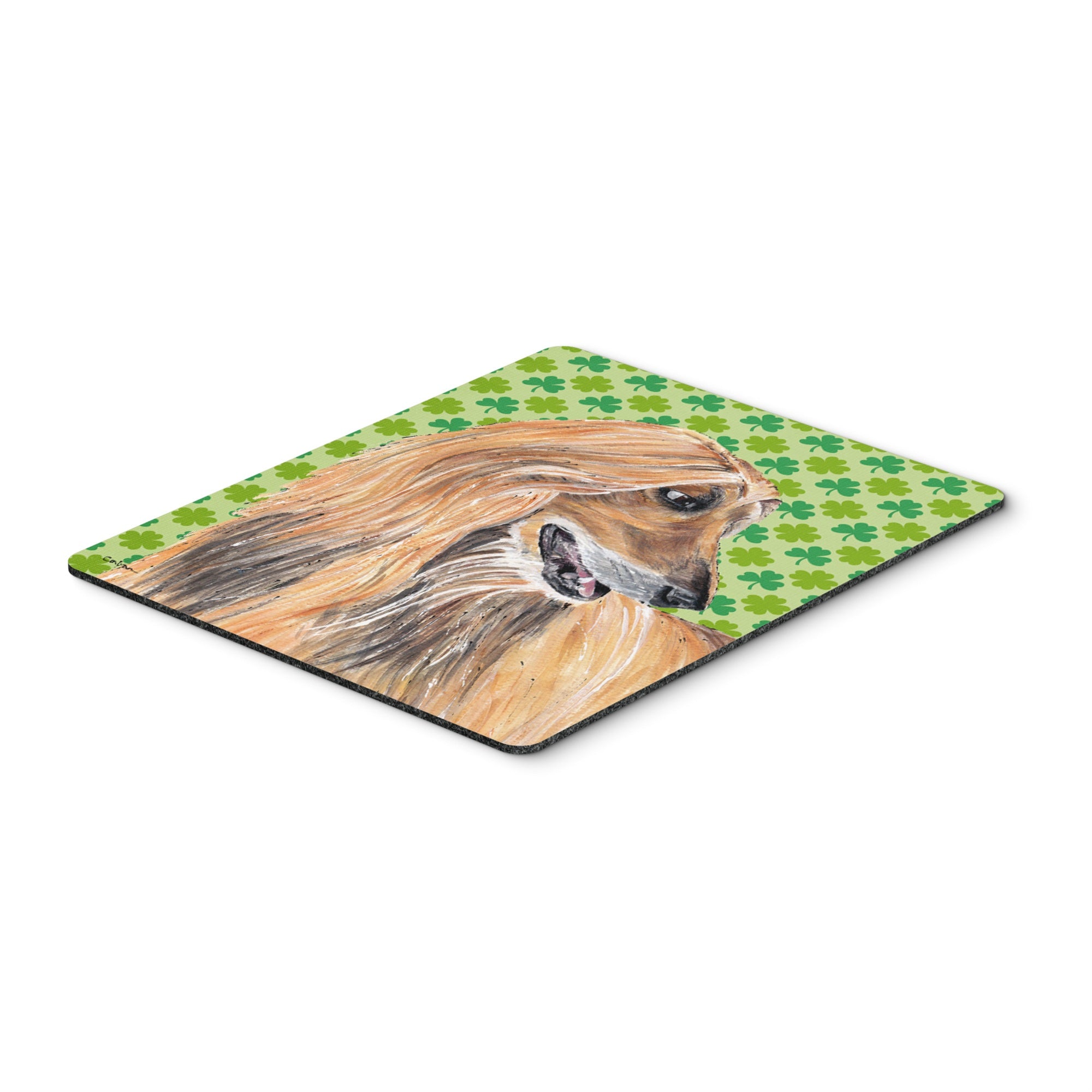 Caroline'S Treasures Afghan Hound St. Patrick'S Day Shamrock Mouse Pad/Hot Pad/Trivet (Sc9502Mp)