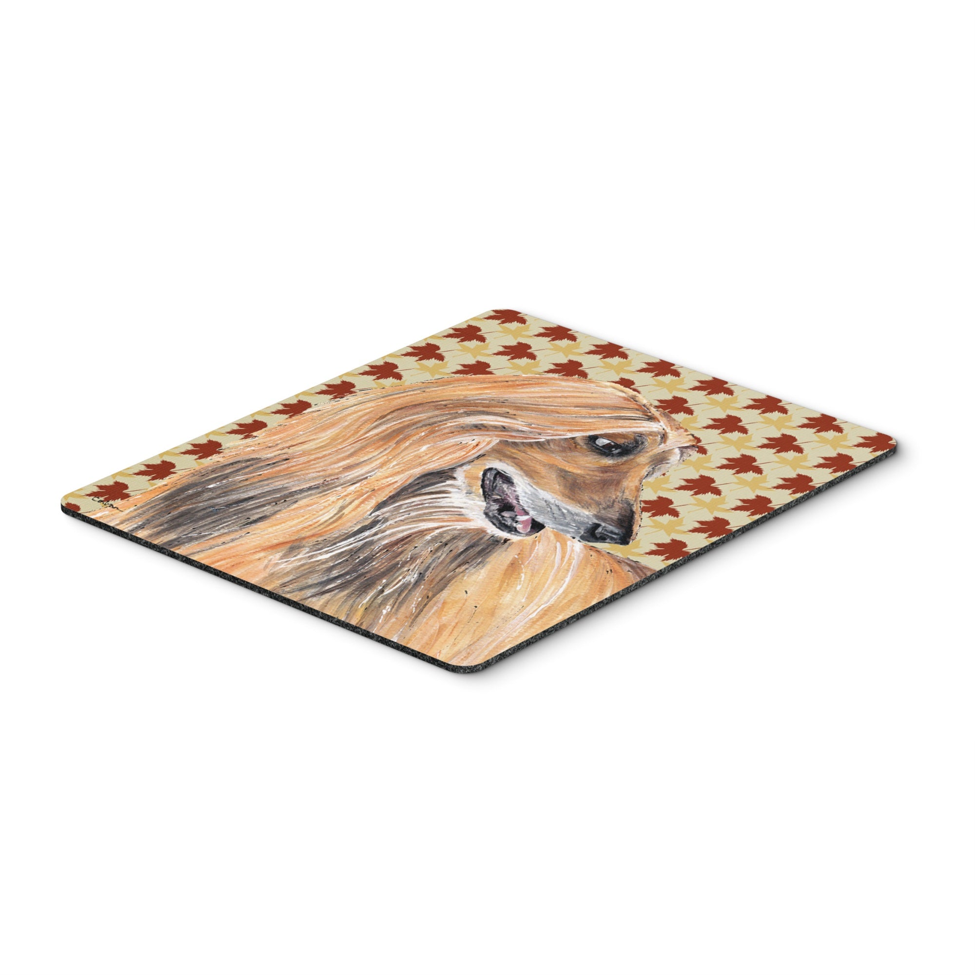 Caroline'S Treasures Afghan Hound Fall Leaves Mouse Pad/Hot Pad/Trivet (Sc9504Mp)