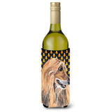Afghan Hound Candy Corn Halloween Wine Bottle Beverage Insulator Hugger Sc9505Literk