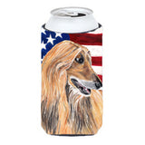 Afghan Hound Usa Patriotic American Flag Tall Boy Beverage Insulator Hugger Sc9506Tbc