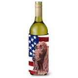 Irish Setter Usa American Flag Wine Bottle Beverage Insulator Beverage Insulator Hugger