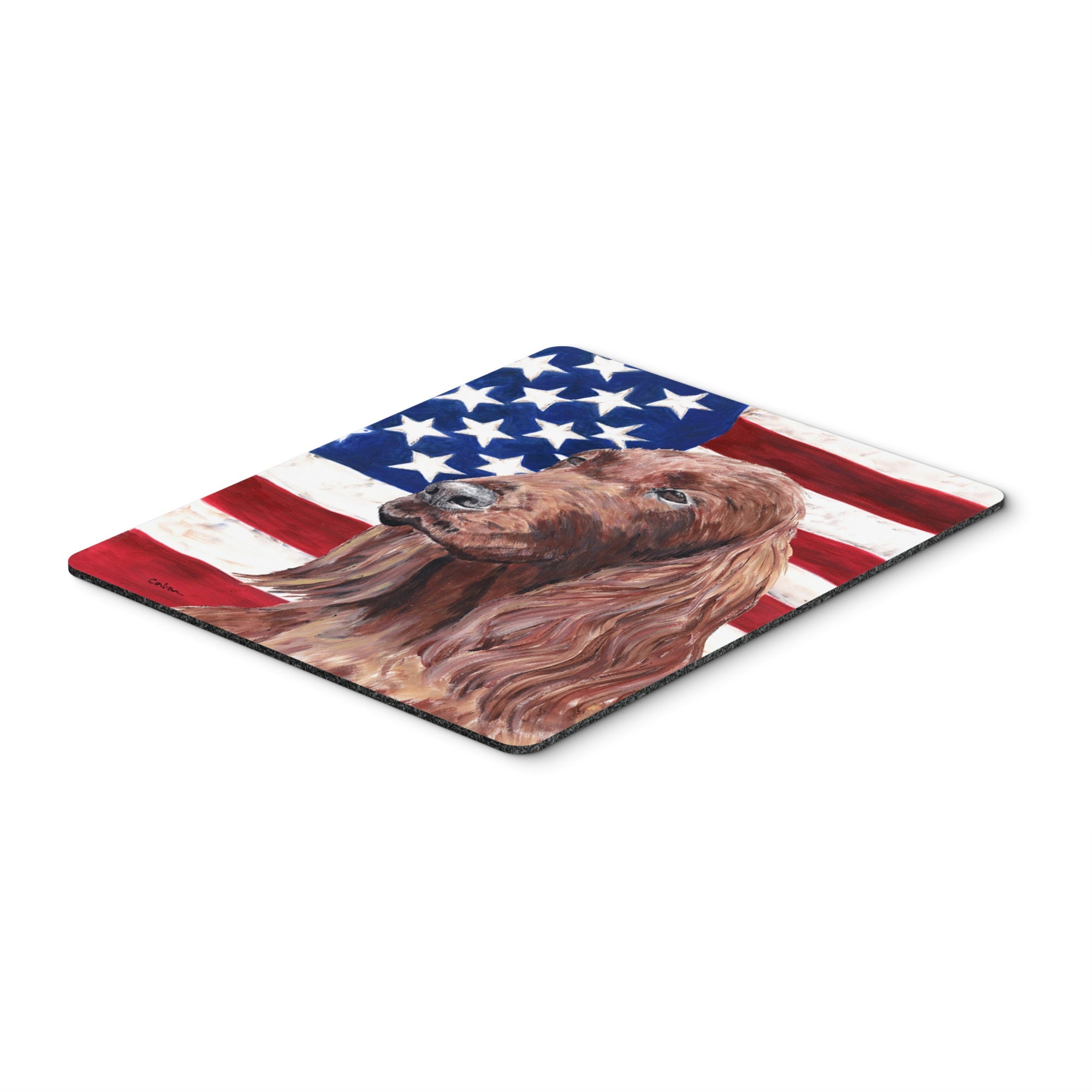 Caroline'S Treasures Irish Setter Usa American Flag Mouse Pad/Hot Pad/Trivet (Sc9510Mp)