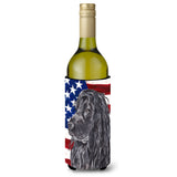Cocker Spaniel Black Usa American Flag Wine Bottle Beverage Insulator Beverage Insulator Hugger