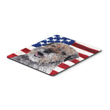 Caroline'S Treasures Border Terrier Mix Usa American Flag Mouse Pad/Hot Pad/Trivet (Sc9515Mp)