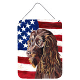 Caroline'S Treasures Boykin Spaniel Usa American Flag Aluminium Metal Wall Or Door Hanging Prints, 16 X 12