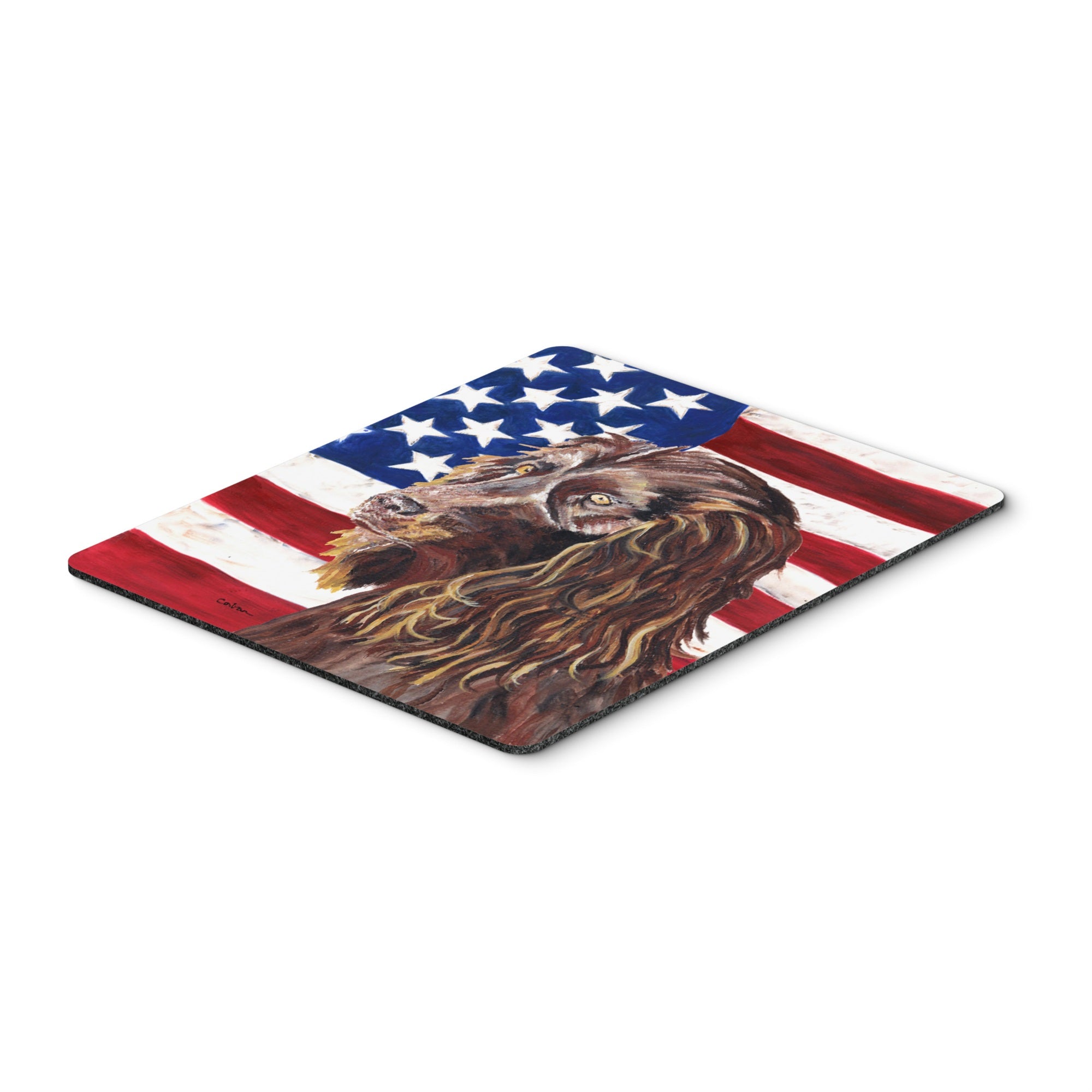Caroline'S Treasures Boykin Spaniel Usa American Flag Mouse Pad/Hot Pad/Trivet (Sc9518Mp)