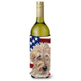 Goldendoodle Usa American Flag Wine Bottle Beverage Insulator Beverage Insulator Hugger