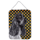 Caroline'S Treasures Sc9526Ds1216 Cocker Spaniel Halloween Candy Corn Aluminium Metal Wall Or Door Hanging Prints, 16 X 12