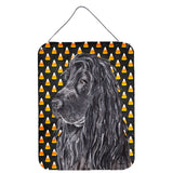 Caroline'S Treasures English Cocker Spaniel Halloween Candy Corn Wall Or Door Hanging Prints, 16 X 12