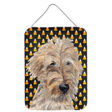 Caroline'S Treasures Goldendoodle Halloween Candy Corn Aluminium Metal Wall Or Door Hanging Prints, 16 X 12