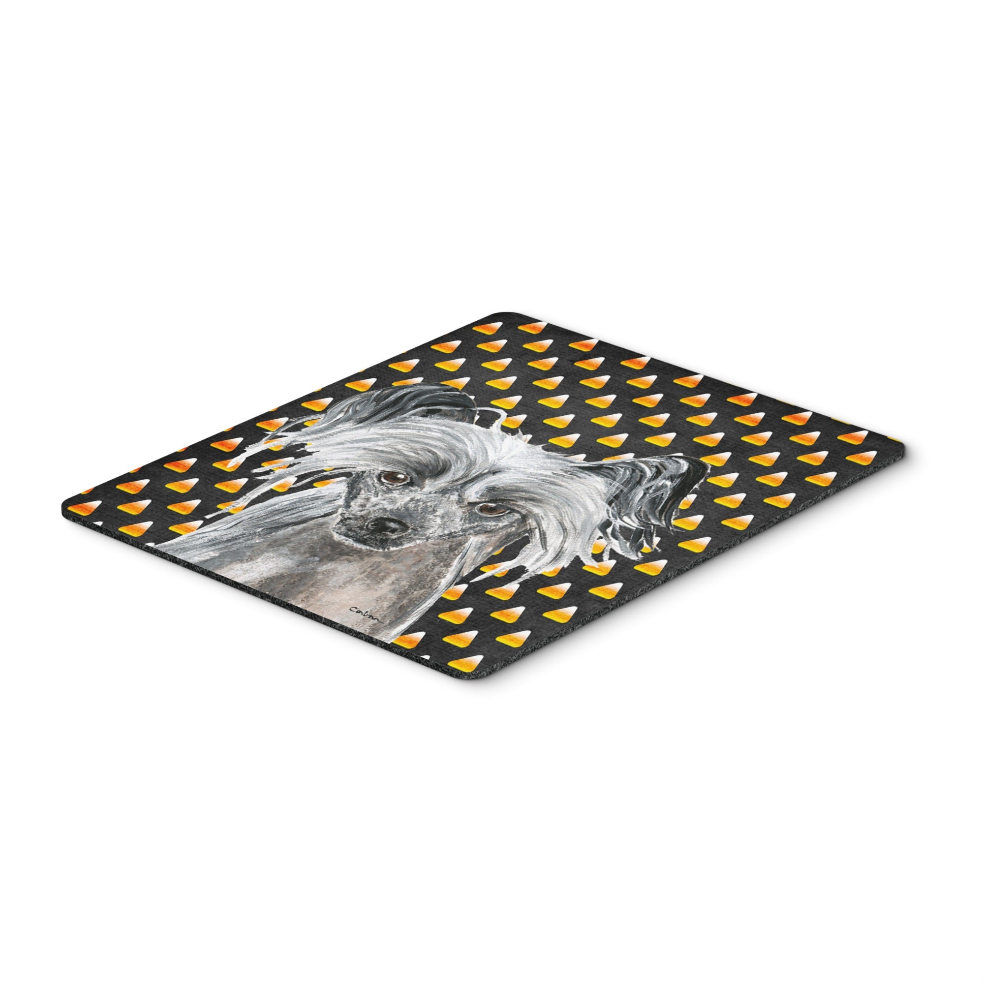 Caroline'S Treasures Chinese Crested Halloween Candy Corn Mouse Pad/Hot Pad/Trivet (Sc9536Mp)